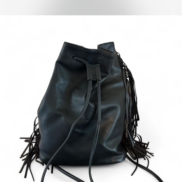 Victoria's Secret Black Backpack with Fringe - Picture 2 of 8